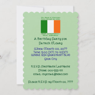 Irish Whiskey Birthday Party Einladung