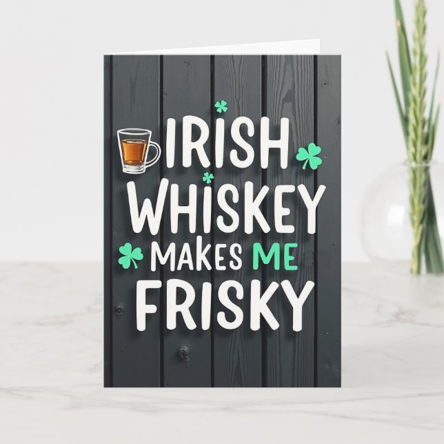 Irish Whiskey Fröhliche Fun Karte (Vorderseite)
