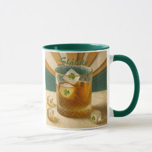 Irish Whiskey Tumbler Shamrock Eis "Sláinte!" Tasse