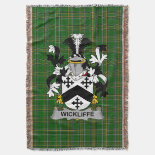 Irish Wickliffe Coat of Arms Familienwappen Irland Decke