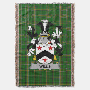 Irish Wills Coat of Arms Familienwappen Irland Decke