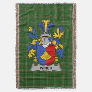 Irish Winch Coat of Arms Familienwappen Irland Decke