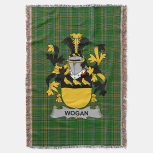 Irish Wogan Coat of Arms Familienwappen Irland Decke