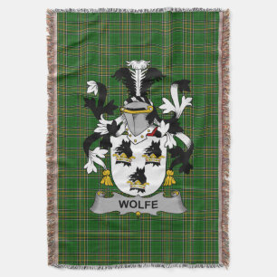 Irish Wolfe Coat of Arms Familienwappen Irland Decke
