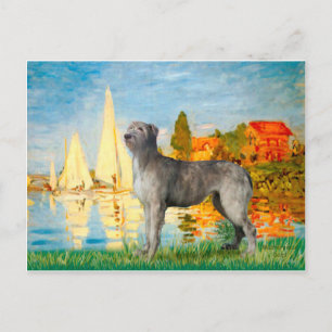 Irish Wolfhound 2 - Segelboote 2 Postkarte