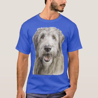 Irish Wolfhound Aquarell Retro T-Shirt