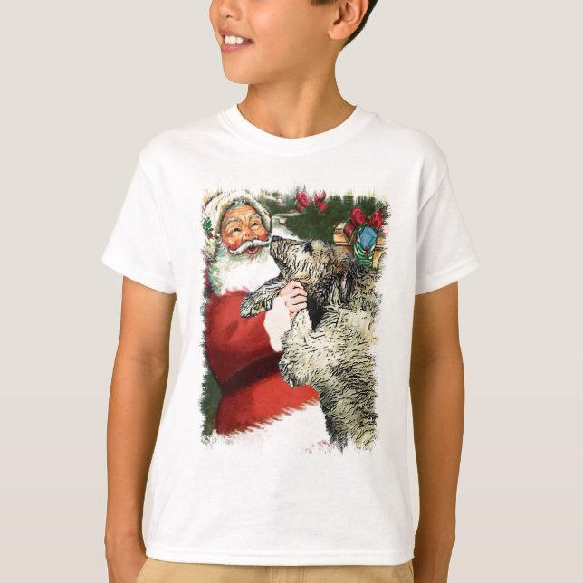 Irish Wolfhound Christmas Geschenke T-Shirt (Vorderseite)