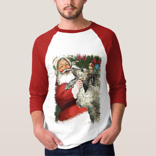 Irish Wolfhound Christmas Geschenke T-Shirt (Vorderseite)