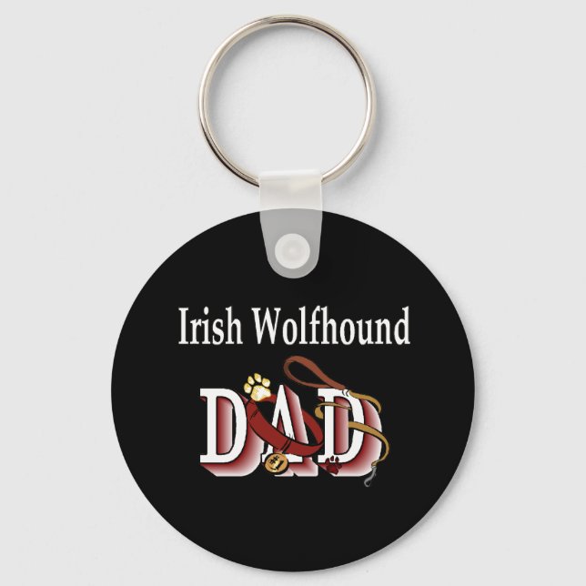 Irish Wolfhound dad Schlüsselanhänger (Vorderseite)