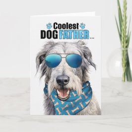 Irish Wolfhound Dog Coolster Vater Vatertag Feiertagskarte