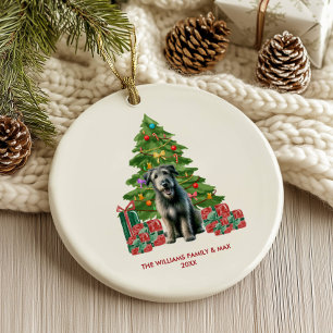 Irish Wolfhound Dog Personalisiert Weihnachten Keramik Ornament
