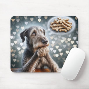 Irish Wolfhound Dreaming of Bones Mousepad