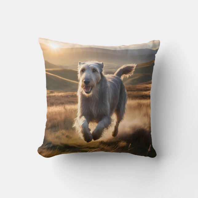 Irish Wolfhound Elegant Breed Throw Pillow Kissen (Vorderseite)