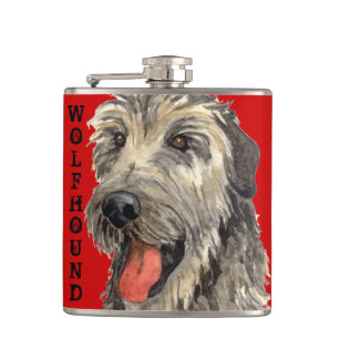 Irish Wolfhound Farbblock Flachmann