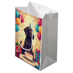 Irish Wolfhound Geburtstagsfeier Mittlere Geschenktüte