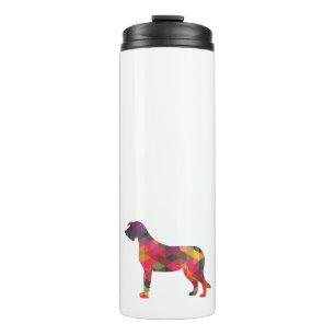 Irish Wolfhound Geometric Pattern Silhouette Multi Thermosbecher