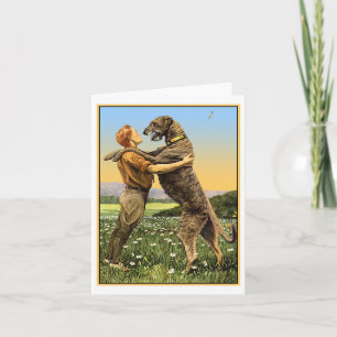 "Irish Wolfhound Greeting" Karte