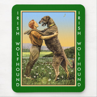 Irish Wolfhound Greeting Mousepad