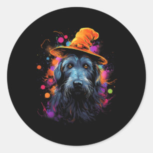 Irish Wolfhound Halloween Dog Pet Dog Runder Aufkleber