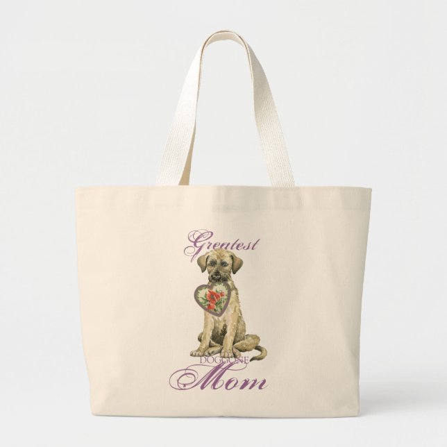 Irish Wolfhound Heart Mama Jumbo Stoffbeutel (Vorne)