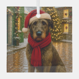 Irish Wolfhound Holiday Ornament Aus Glas