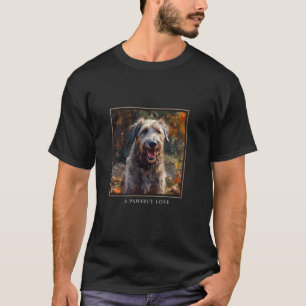Irish Wolfhound Hund Garten Blumen Malerei Haustie T-Shirt