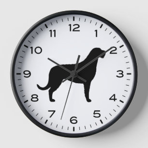 Irish Wolfhound-Hunderassen-Silhouette Uhr
