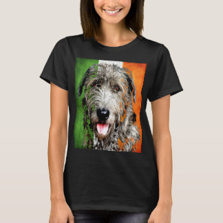 Irish Wolfhound irish flag Erin go Braga T - Shirt