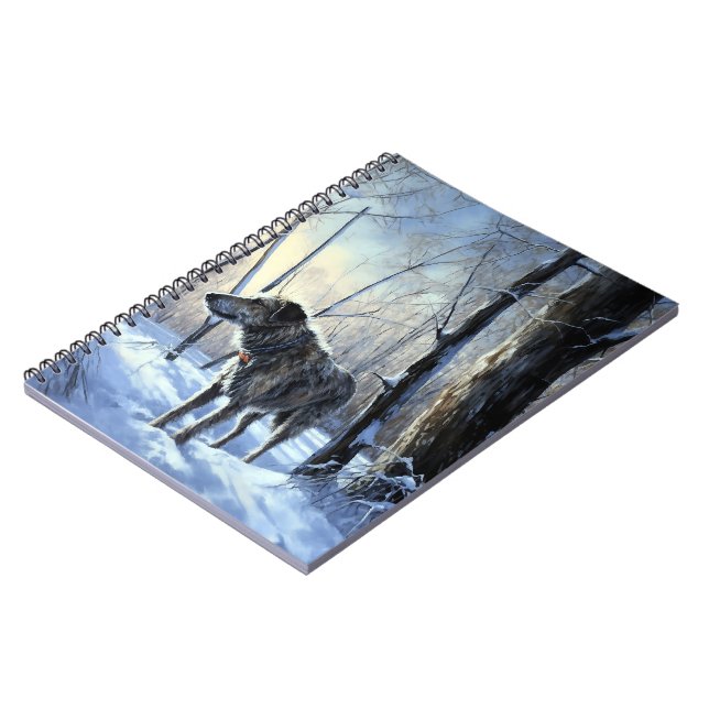 Irish Wolfhound Let It Snow Weihnachten Notizblock (Linke Seite)