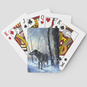 Irish Wolfhound Let It Snow Weihnachten Spielkarten