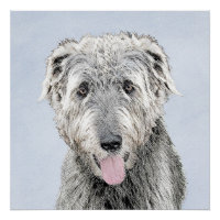 Irish Wolfhound-Malerei - Süße originelle Hundekun