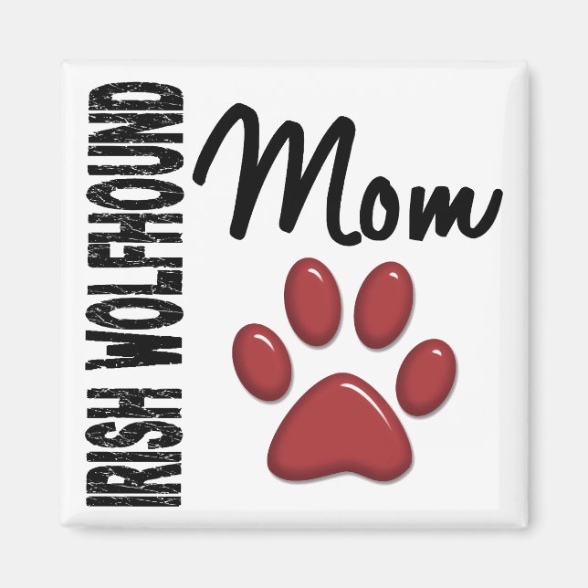 Irish Wolfhound Mama 2 Magnet (Vorne)