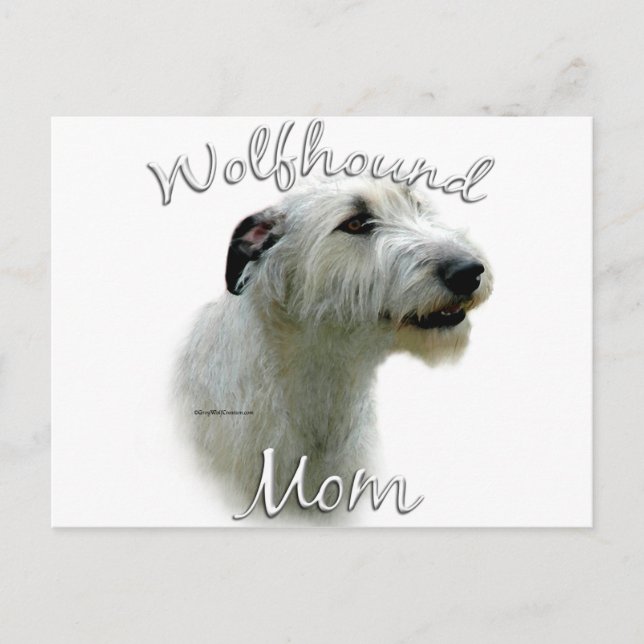 Irish Wolfhound Mama 2 Postkarte (Vorderseite)
