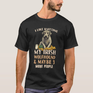 Irish Wolfhound Mama Outfit Irish Wolfhound Knitti T-Shirt