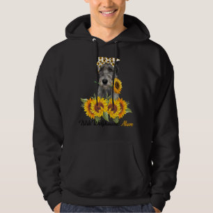 Irish Wolfhound Mama Sunflower Summer Dog Mama Mam Hoodie