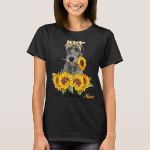 Irish Wolfhound Mama Sunflower Summer Dog Mama Mam T-Shirt