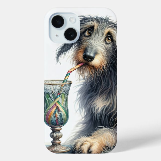 Irish Wolfhound mit Retro Soda Case-Mate iPhone Hülle (Rückseite)