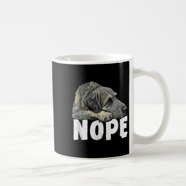 Irish Wolfhound Nope Funny Lazy Pet Dog Cute  Kaffeetasse (Rechts)