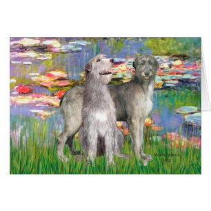 Irish Wolfhound Paar - Lilien 2 - Maßgeschneidert