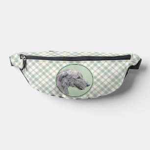 Irish Wolfhound Painting Gray Original Dog Art Bauchtasche