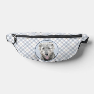 Irish Wolfhound Painting Gray Original Dog Art Bauchtasche