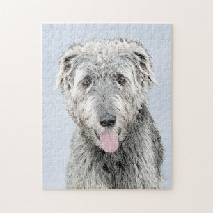 Irish Wolfhound Painting - Niedliche Original Dog 