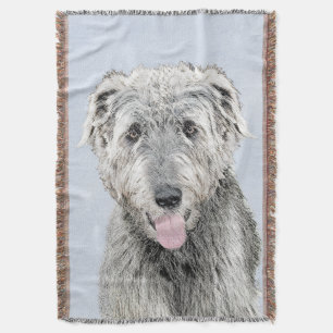 Irish Wolfhound Painting - Niedliche Original Dog Decke