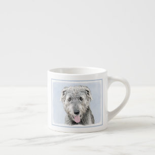 Irish Wolfhound Painting - Niedliche Original Dog Espressotasse