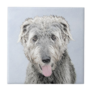 Irish Wolfhound Painting - Niedliche Original Dog  Fliese