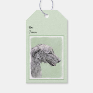 Irish Wolfhound Painting - Niedliche Original Dog  Geschenkanhänger