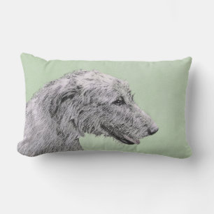Irish Wolfhound Painting - Niedliche Original Dog  Lendenkissen