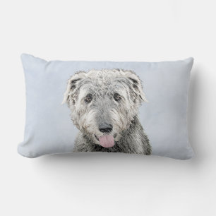 Irish Wolfhound Painting - Niedliche Original Dog  Lendenkissen