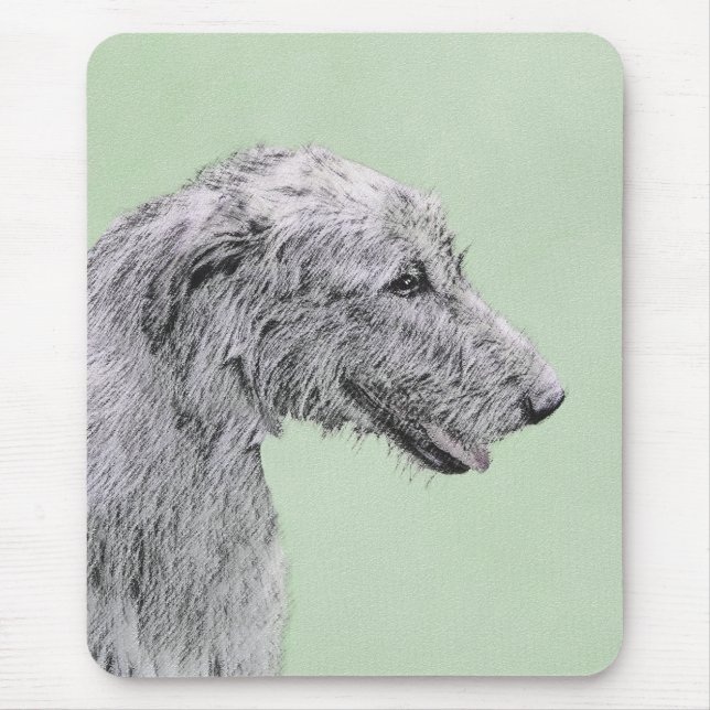 Irish Wolfhound Painting - Niedliche Original Dog  Mousepad (Vorne)