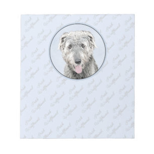 Irish Wolfhound Painting - Niedliche Original Dog Notizblock